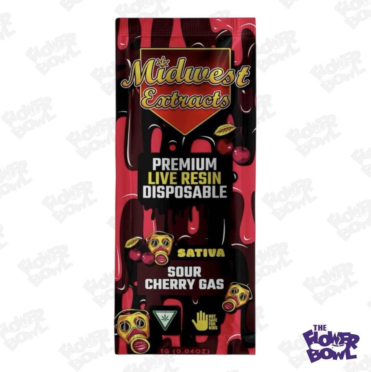 Photograph of product: AU Midwest Extracts: Sour Cherry Gas 1G Live Resin Disposable