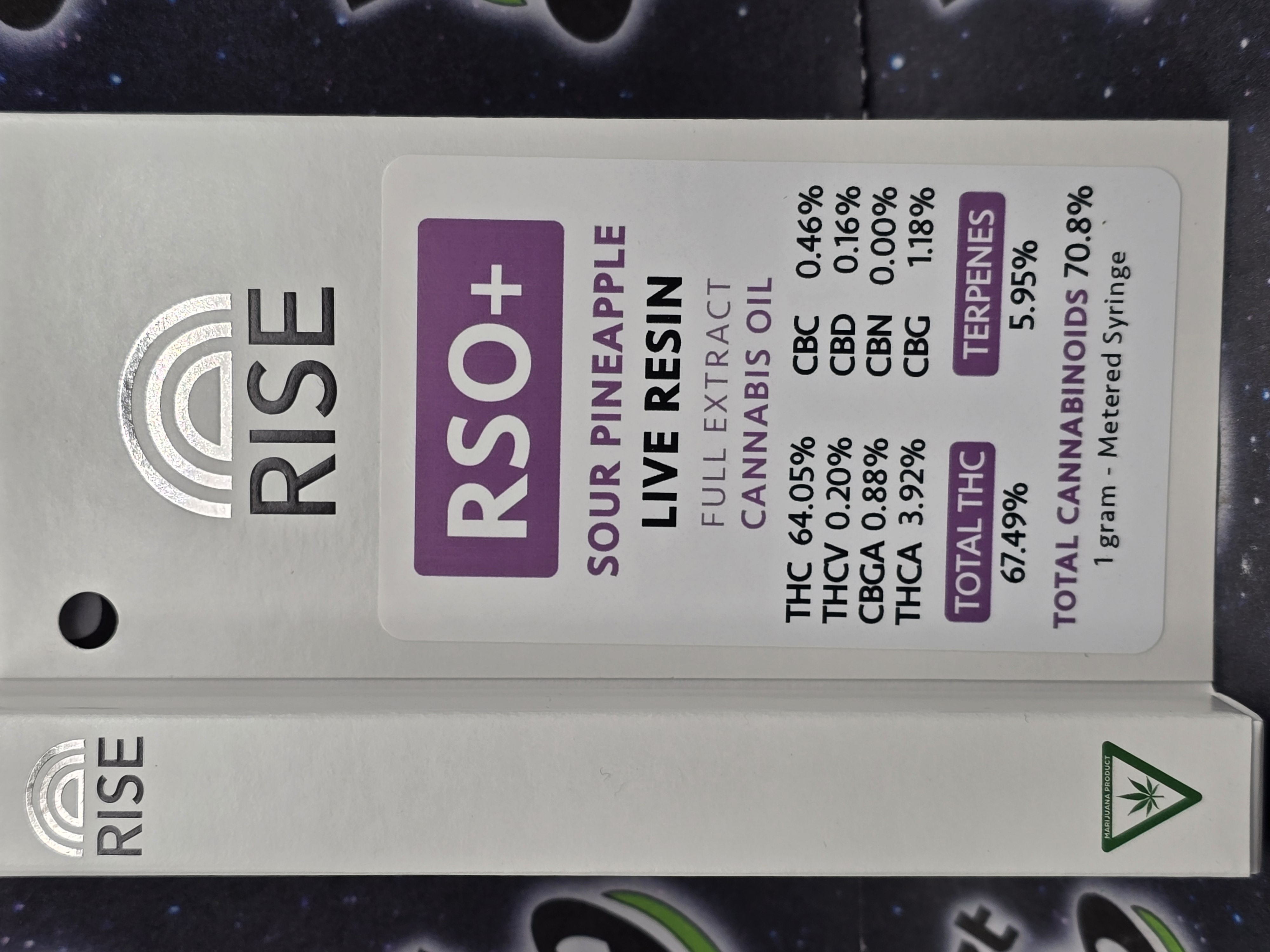 Photograph of product: RISE | RSO + Sour Pineapple