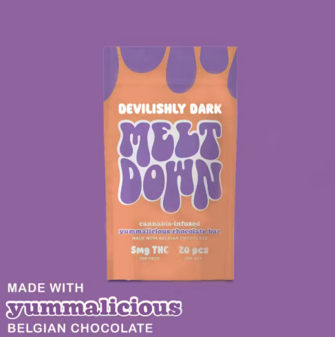Photograph of product: Meltdown | Devilishly Dark Chocolate | 100mg