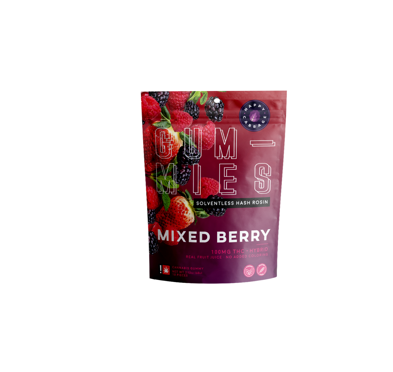Photograph of product: 10 Piece Gummies - Mixed Berry - (Hybrid) 100mg TH-oui Multipack Rosin Gummies