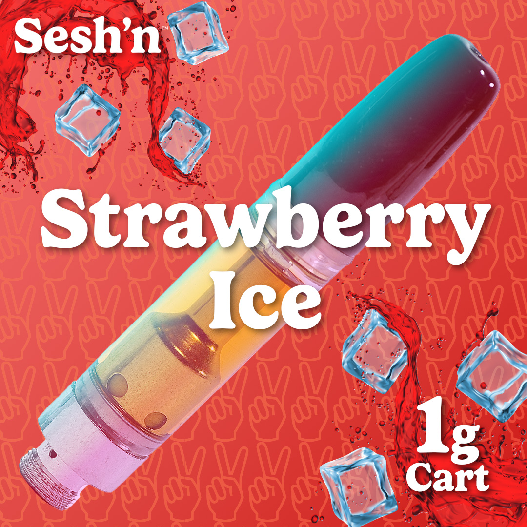 Photograph of product: Sesh'n - Vape Cart 1g - Strawberry Ice