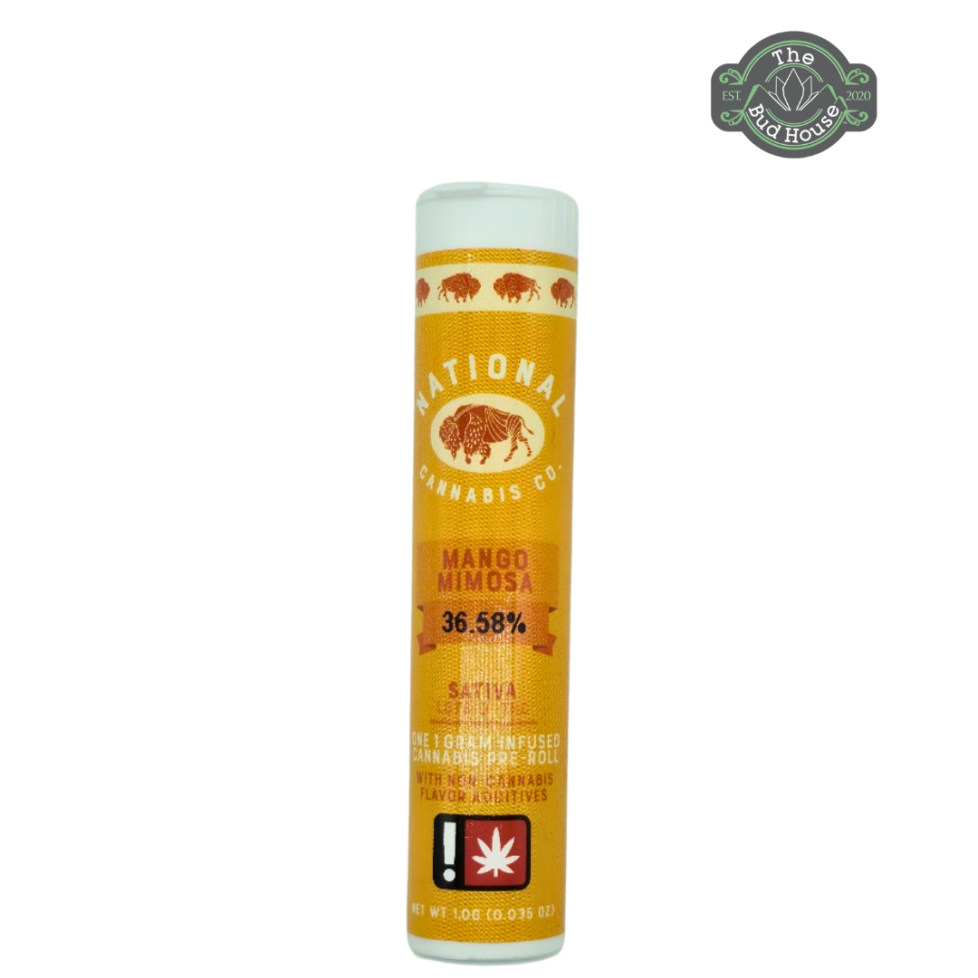 Photograph of product: National Oui'd Co. Single MANGO MIMOSA 1g Infused Pre-Roll