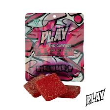Photograph of product: PLAY Gummies (4x50mg)- Strawberry