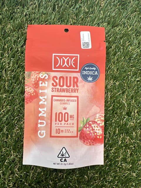 Photograph of product: SOUR STRAWBERRY 10MG 10PK GUMMIES - 