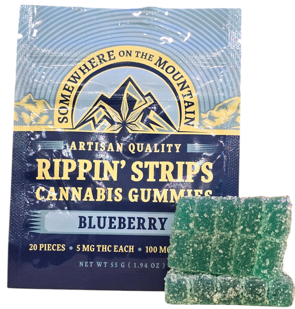 Photograph of product: SOTM - Blueberry 'Rippin Strips' Gummies - 100MG TH-oui