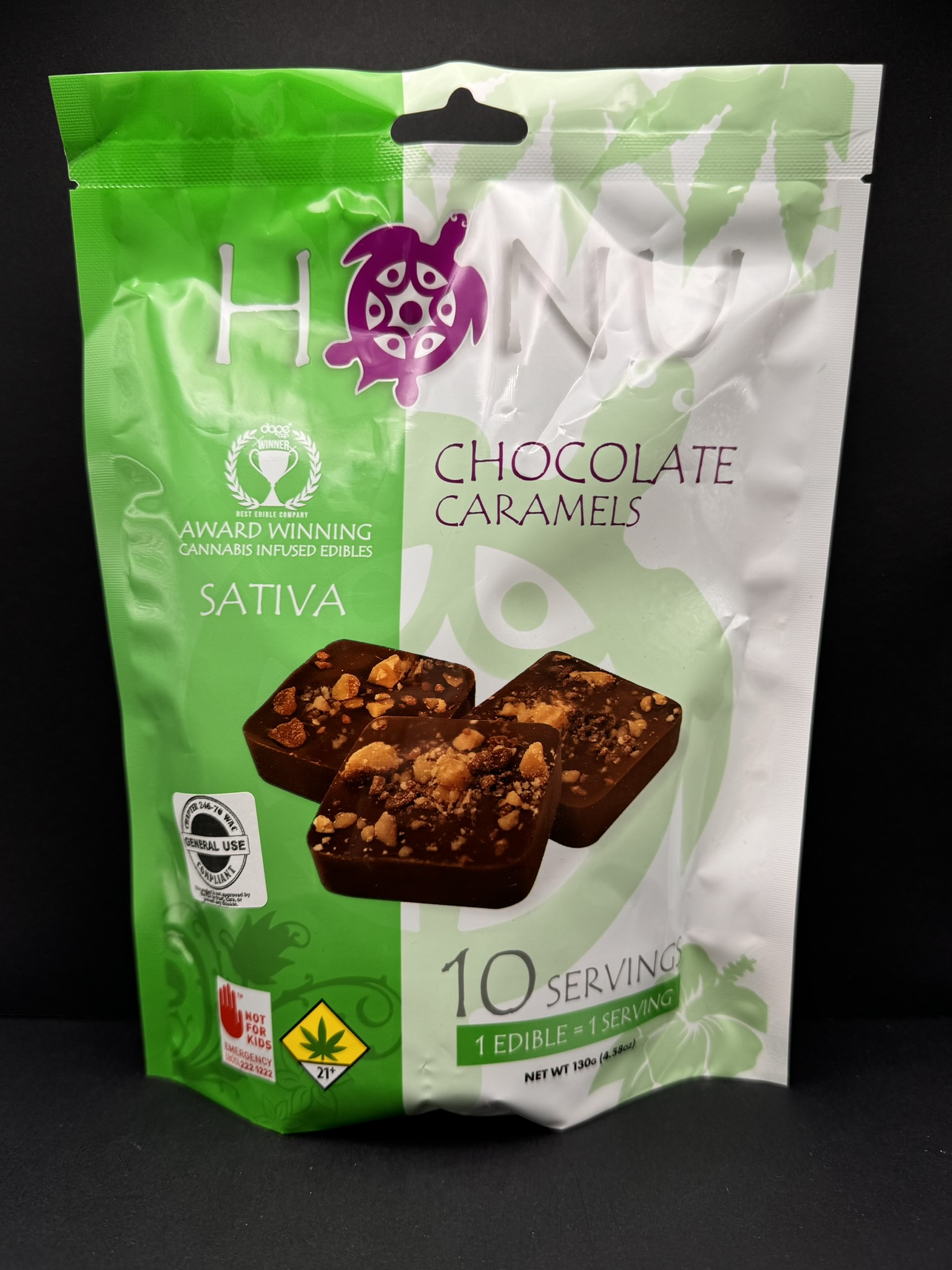 Photograph of product: DOH Honu - Chocolate Caramel 10pk (Oui'd) (4.58oz)