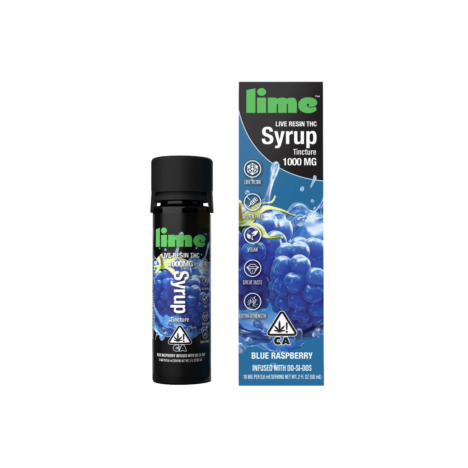 Photograph of product: Lime | Live Resin Tincture | Blue Raspberry