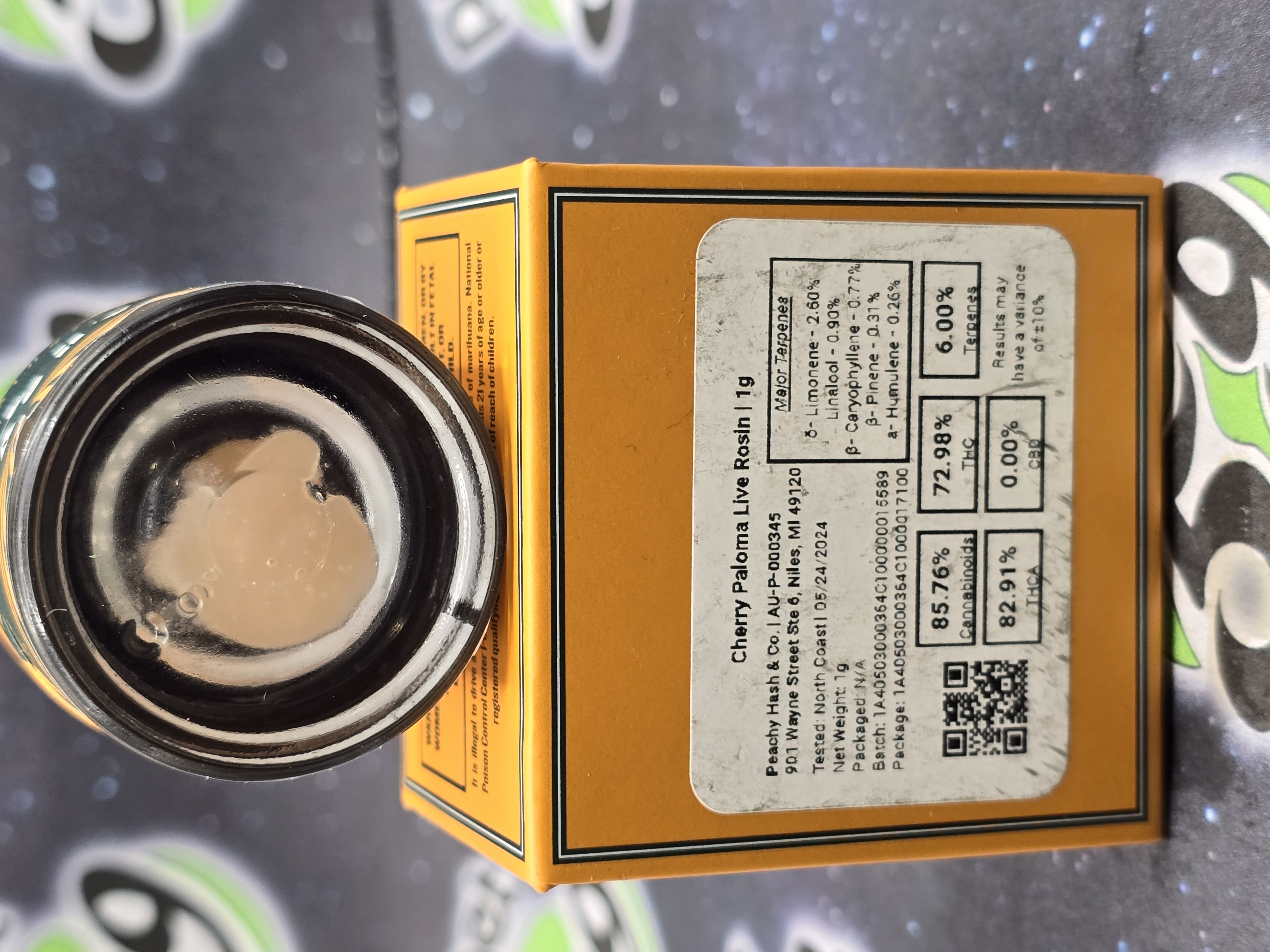 Photograph of product: Peachy au chocolat Co. | Cherry Paloma au chocolat Rosin