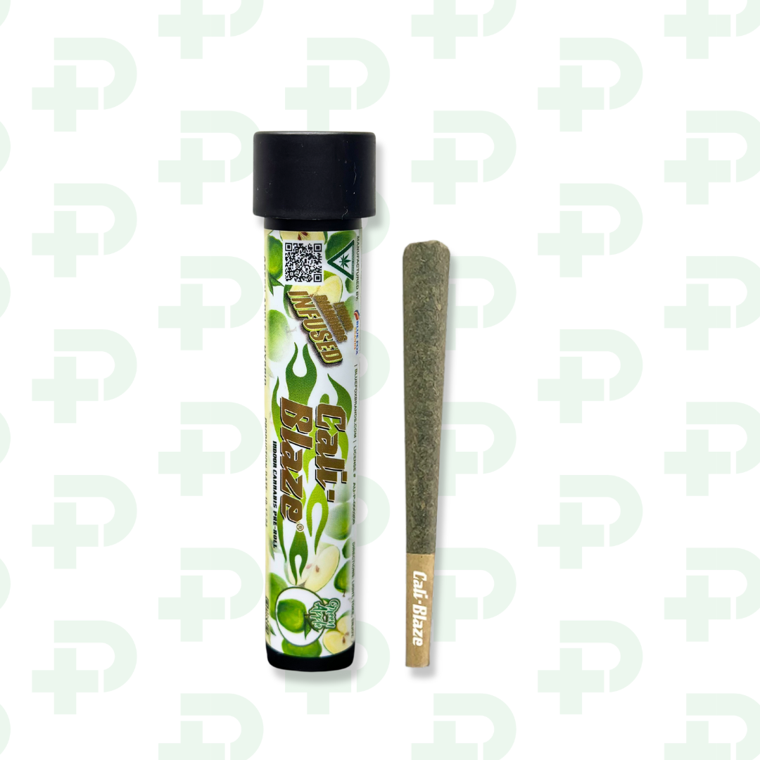 Photograph of product: Cali Blaze Infused Preroll - Hybrid - Green Apple