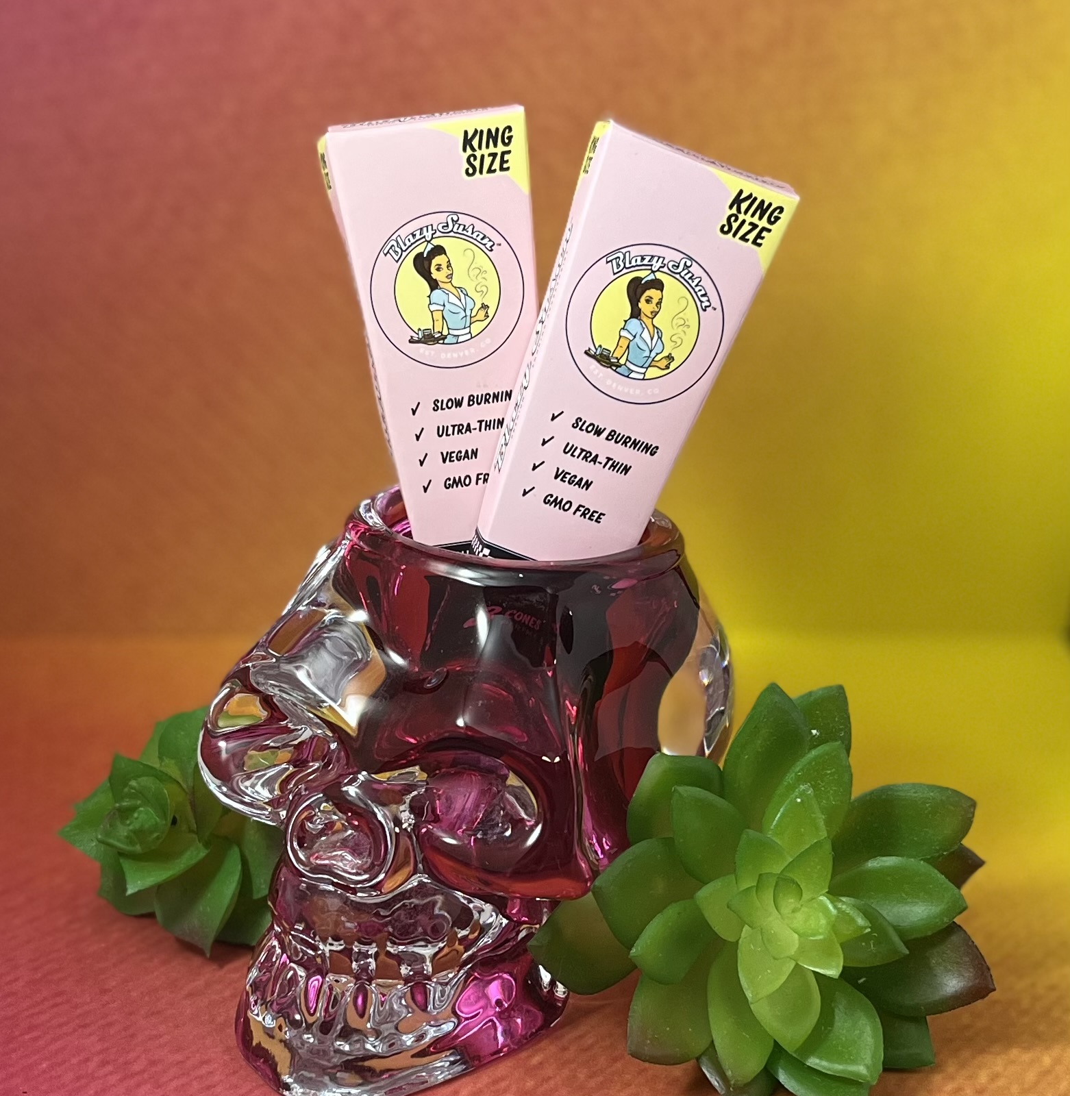 Photograph of product: Blazy Susan Pink King Cones 3pk