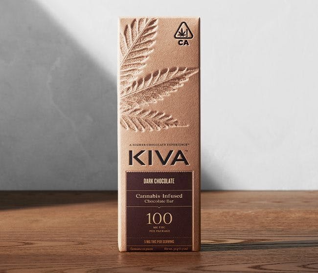 Photograph of product: Kiva - Dark Chocolate (100mg)