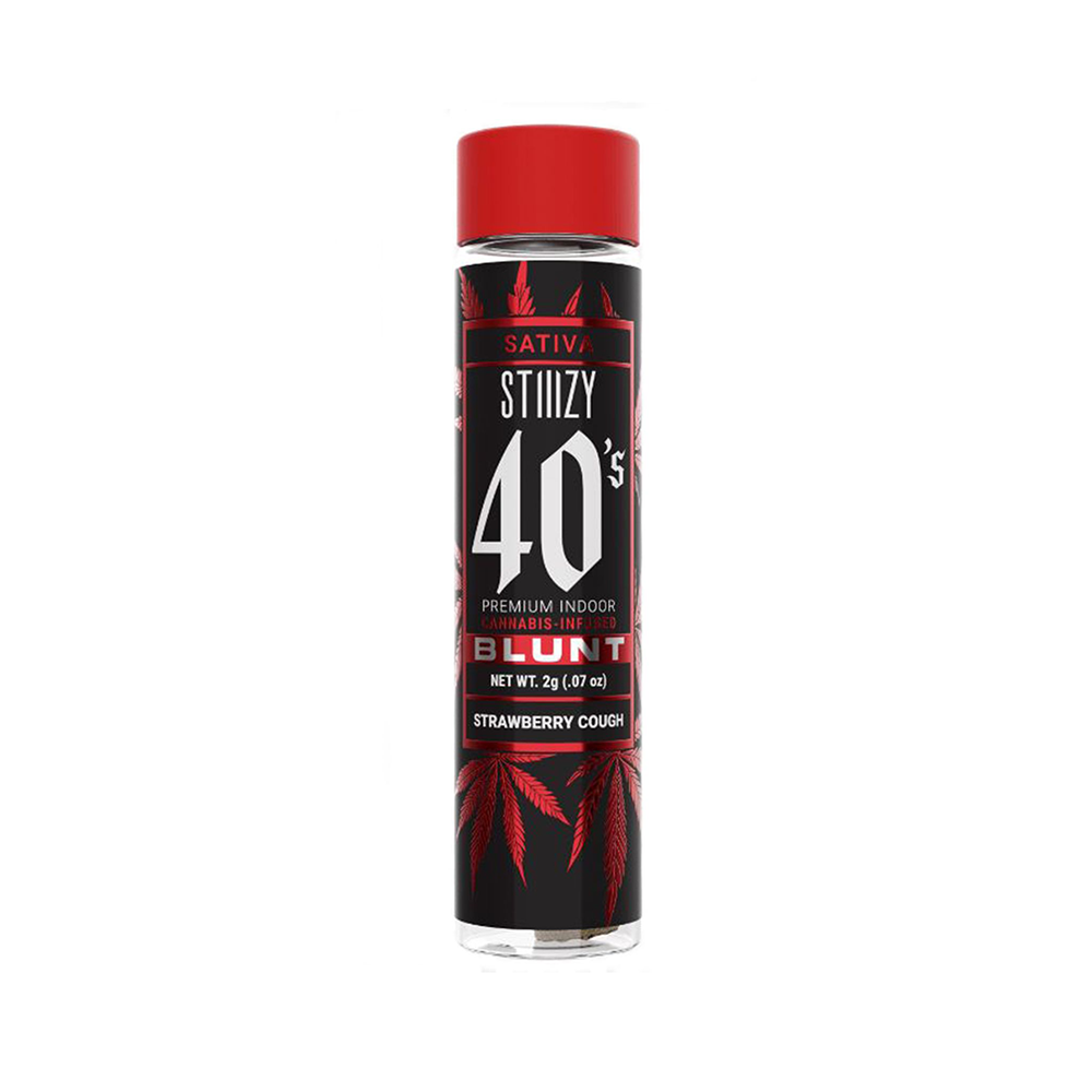 Photograph of product: Strawberry Cough 40's Blunt Infused Pre-Roll 2g