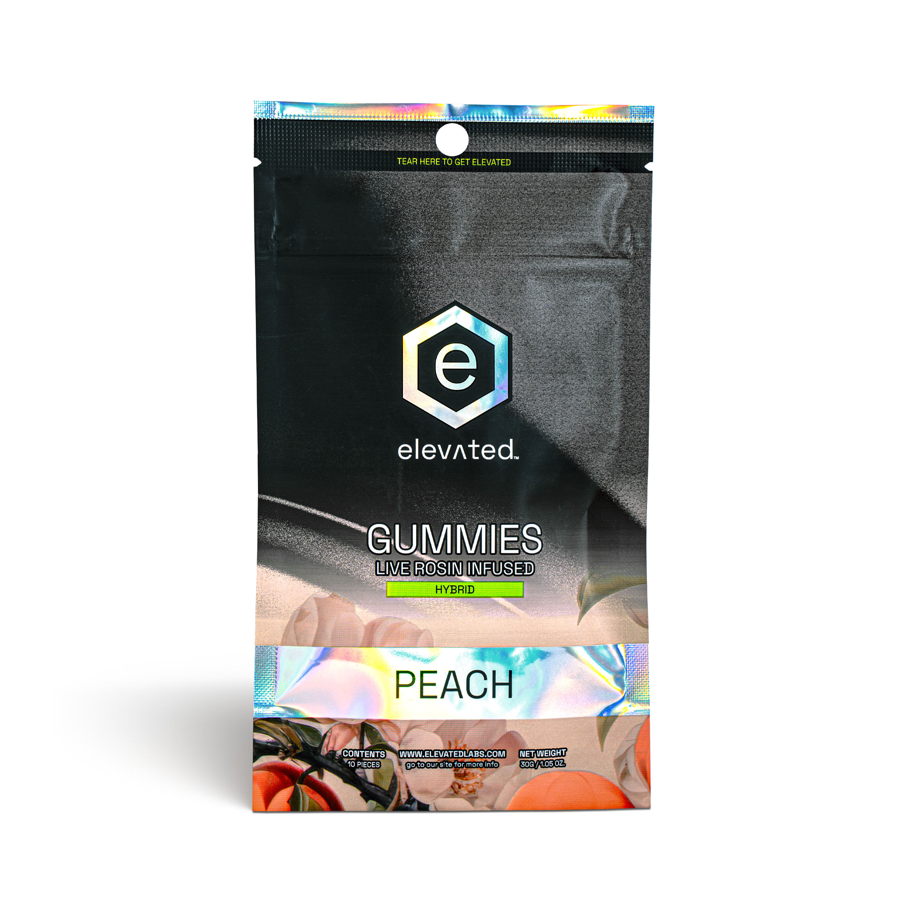 Photograph of product: Peach Rosin Gummies (Hybrid) - 100mg