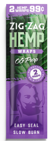 Photograph of product: ZIG ZAG | Accessory | Hemp Wraps | OG Purp | 2pk
