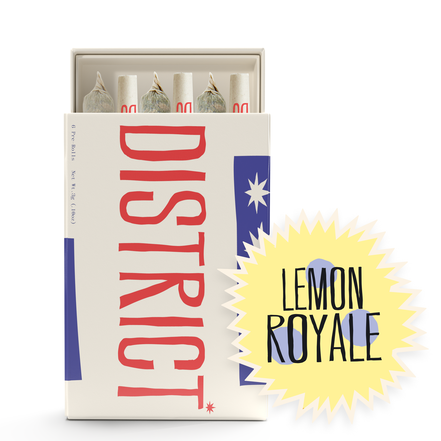 Photograph of product: Lemon Royale Pre-Roll Pack (6ct)