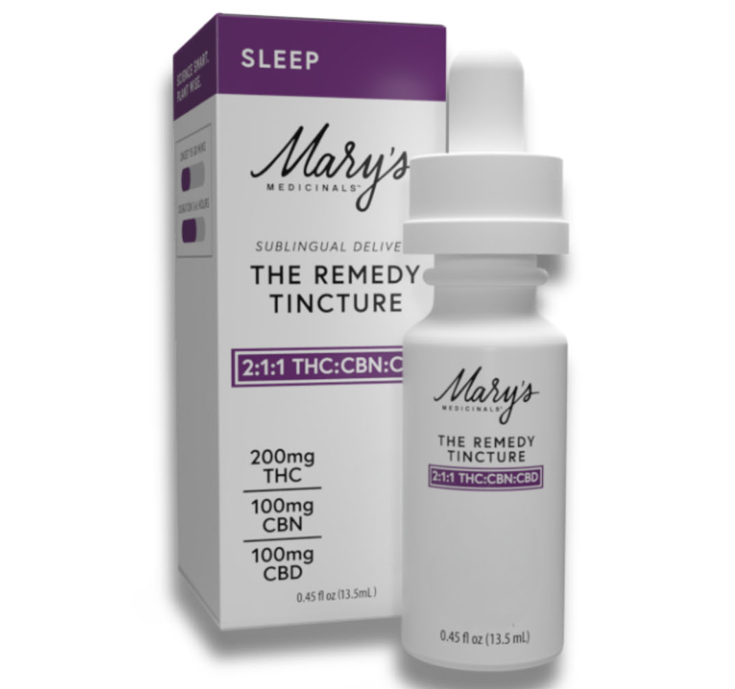 Photograph of product: Mary's The Remedy Tincture: Sleep (2:1:1 TH-oui:CBN:CBD) $44