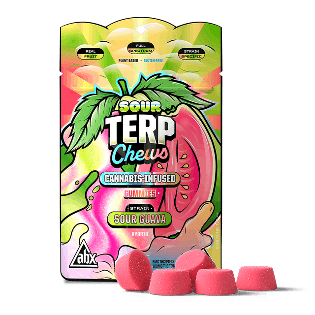 Photograph of product: Sour Guava | 100MG Terp Chews - 