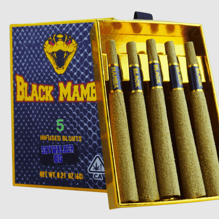 Photograph of Product: Black Mamba Jack Herer Infused Sativa Blunt 5 Pack, 6g.