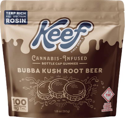 Photograph of product: Bubba Kush Root Beer Gummies 100mg (10-Pack | 10mg Each)