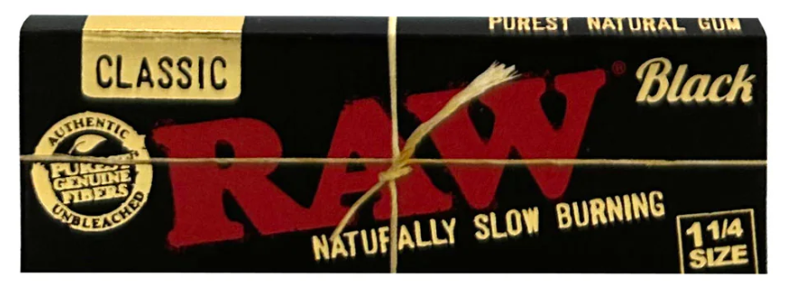 Photograph of product: Raw - Papers - Black Classic - 1 1/4