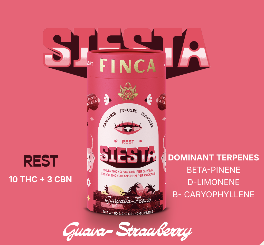 Photograph of product: Guava Strawberry "Siesta" - 100mg TH-oui 30mg CBN Gummies