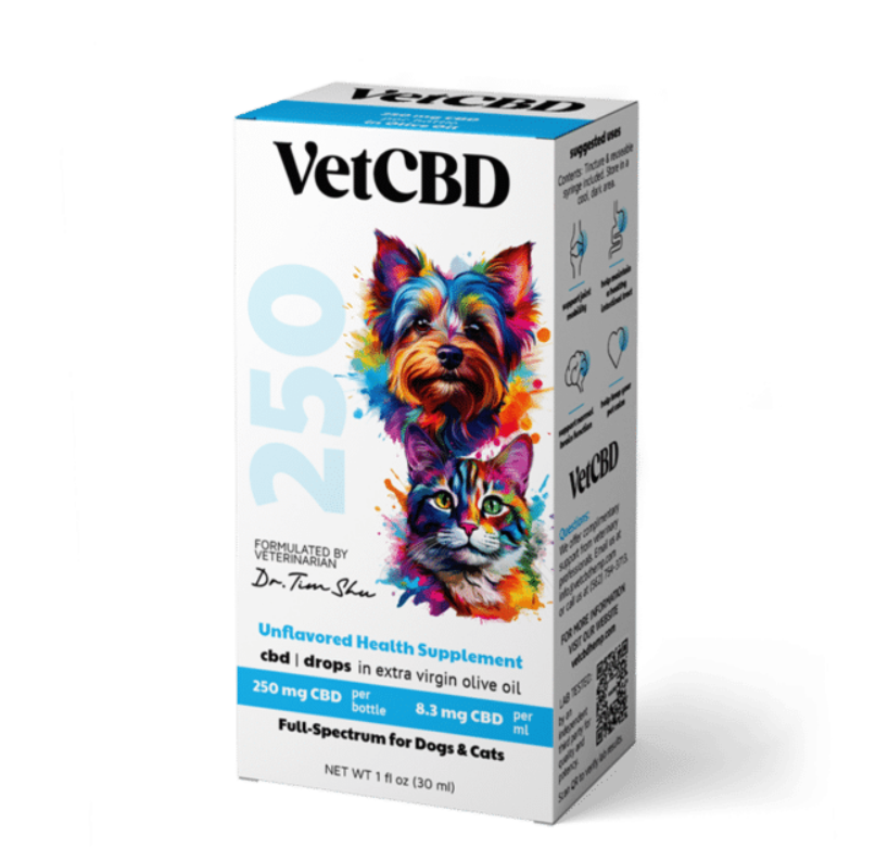 Photograph of product: VetCBD | 250mg CBD | Full Spectrum Tincture