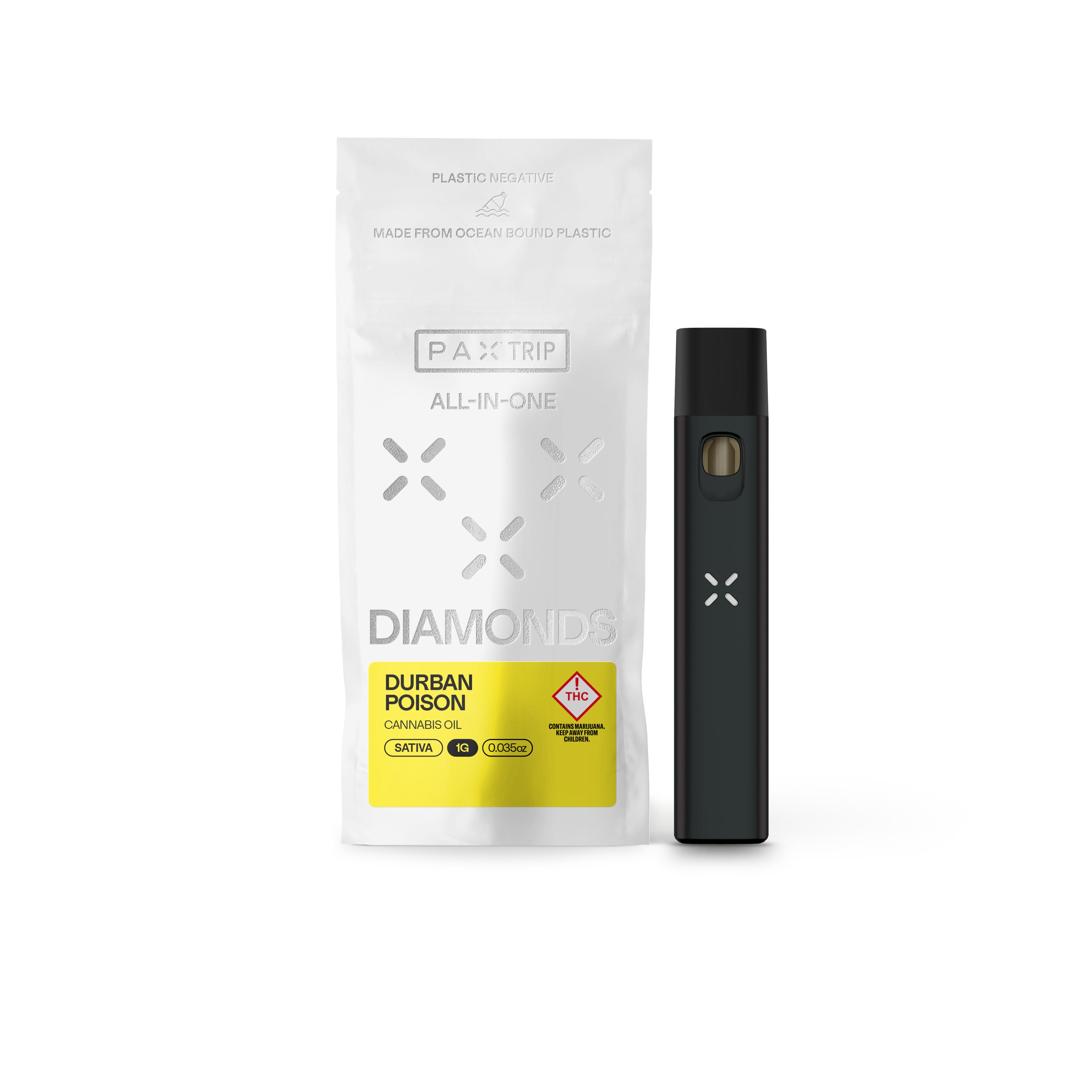 Photograph of product: Pax Trip - 1g Diamonds AIO (S) - - Durban Poison