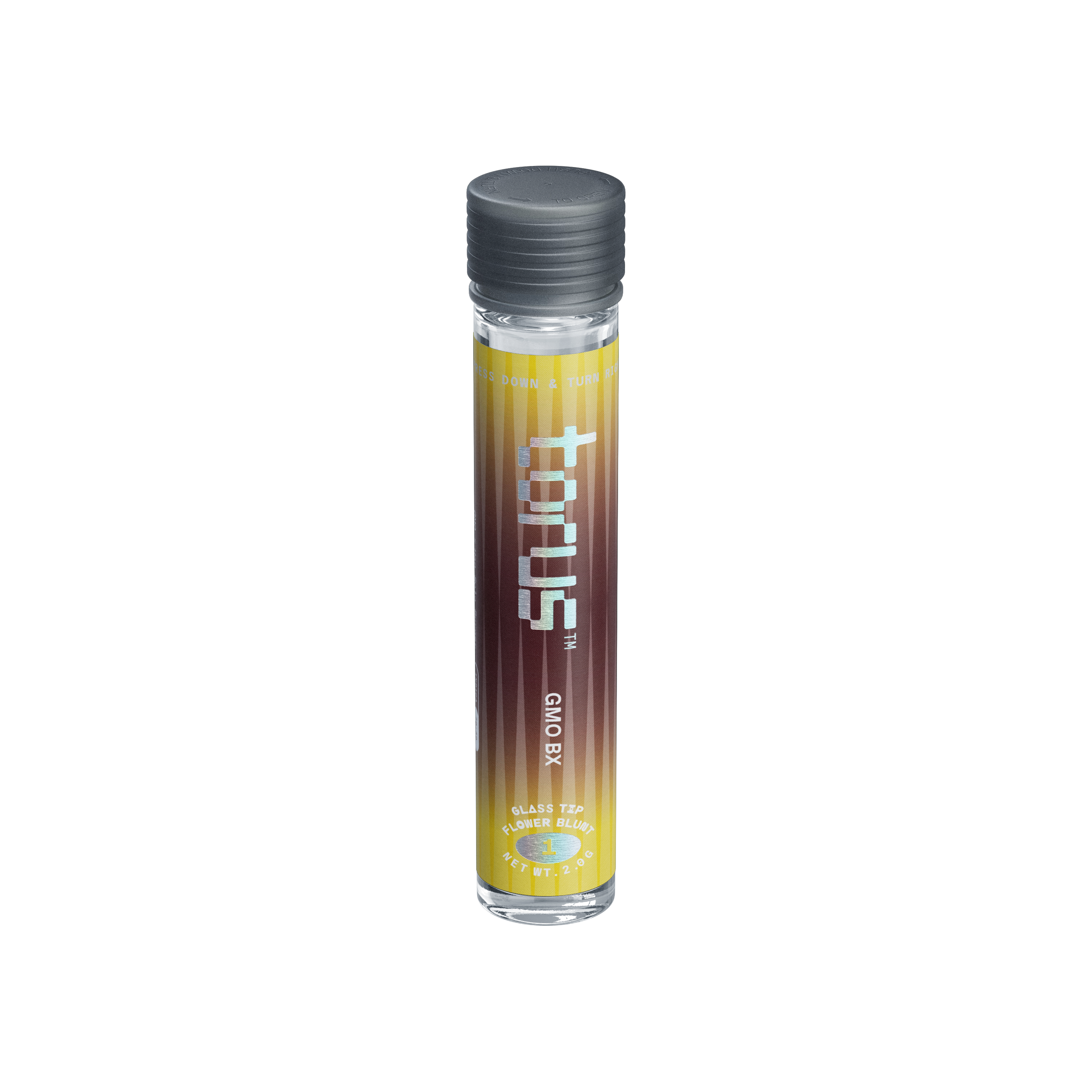 Photograph of product: GMO BX - Glass Tip Blunt (Full Flower) - 2g (DOH)