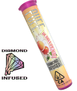 Photograph of product: PUFF | Bubba Peach Diamond Infused Preroll | 1g