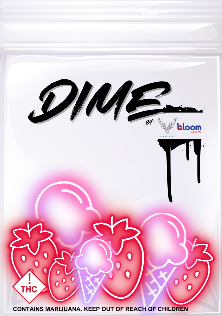 Photograph of product: DADiRRi- Dime Bag: Strawberries N' Cream