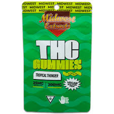Photograph of product: MIDWEST EXTRACTS | TROPICAL THUNDER GUMMIES - 8PK | 200MG