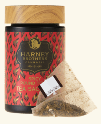 Photograph of product: Harney Brothers | Spicy Pound Town Tea Sachets | Cinnamon Spice | 5 Pack | 50mg