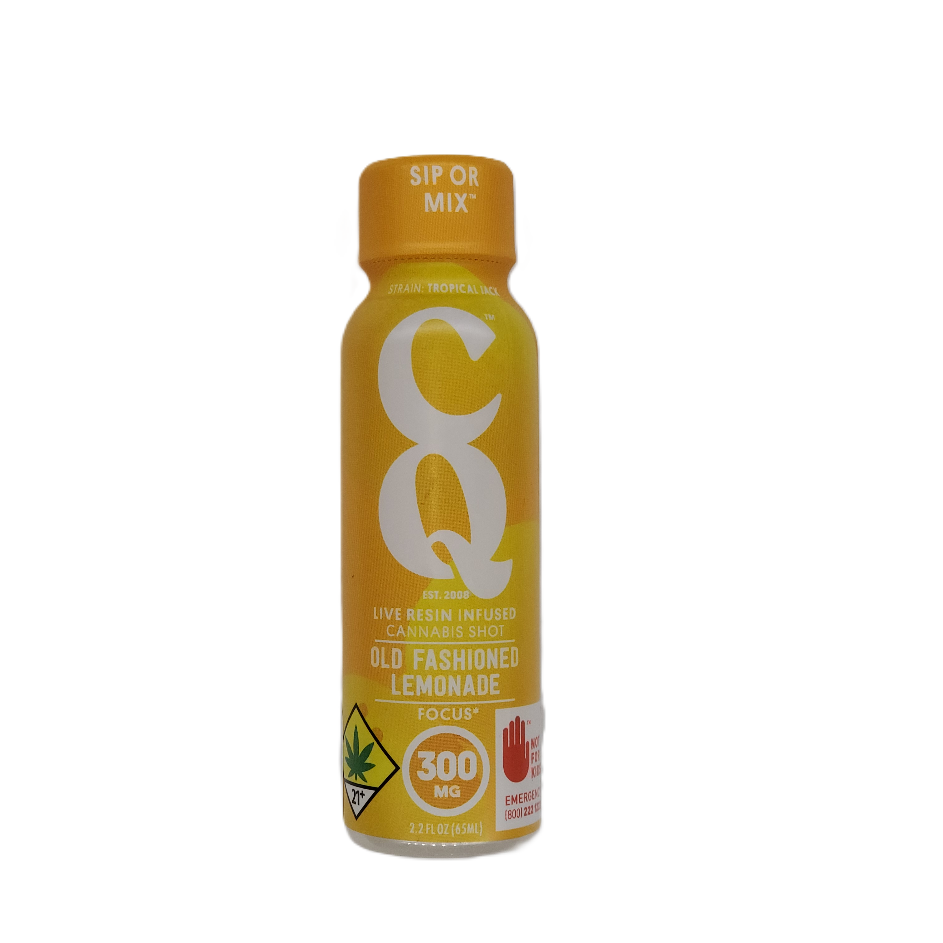 Photograph of product: CQ Shot Old Fashioned Lemonade Lemon 1:1:1 TH-oui:CBC:CBG 2.2oz