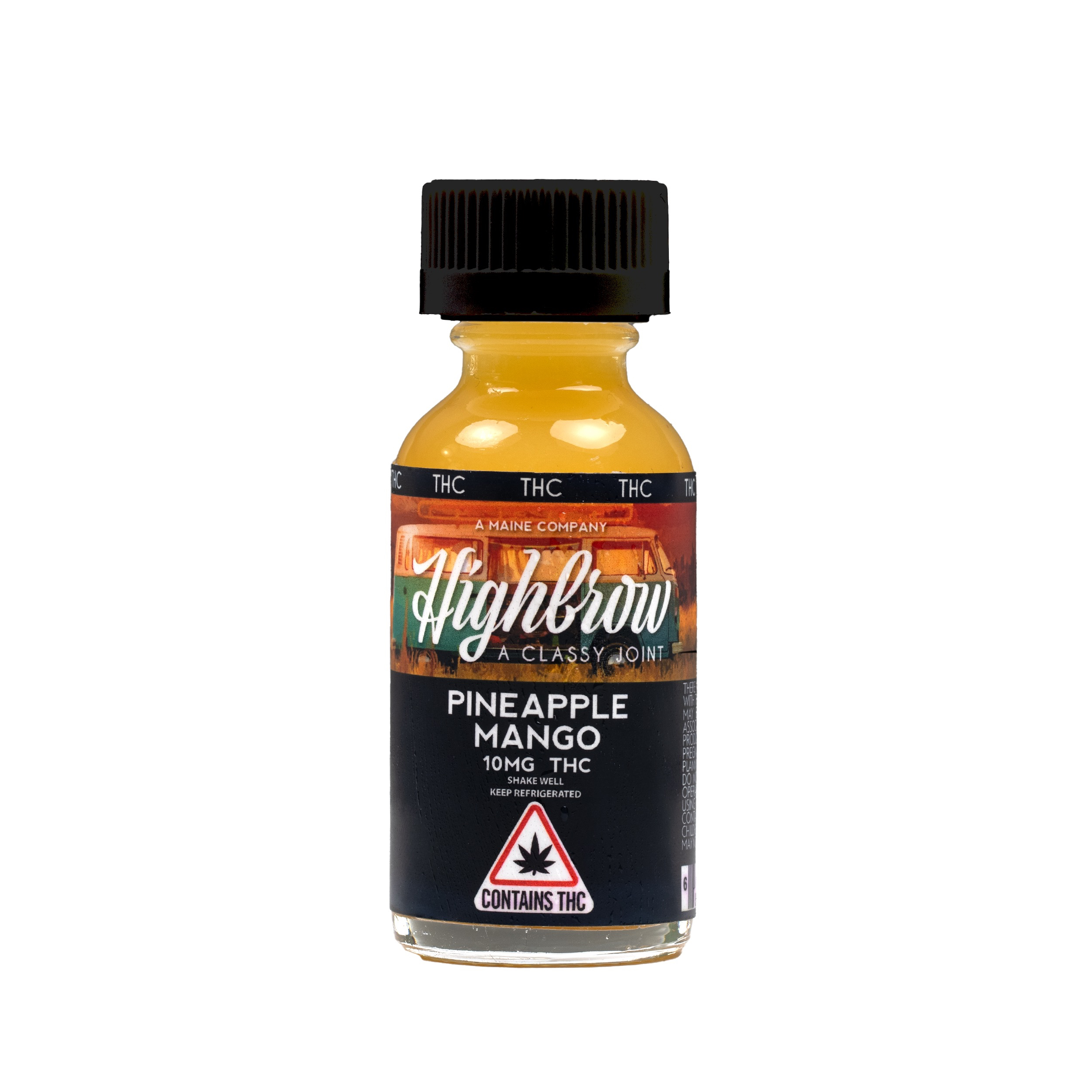 Photograph of product: Highbrow: 10mg Pineapple Mango Mini Drink