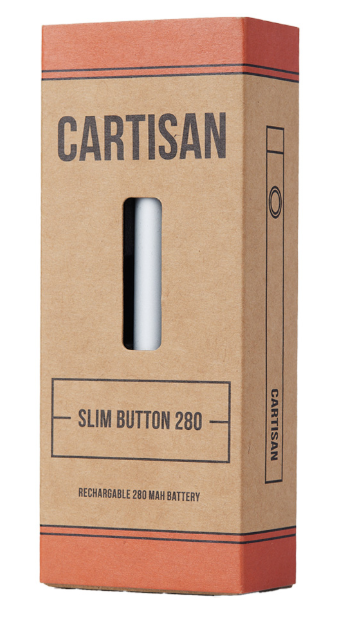 Photograph of product: Slim Button 280 - Cartisan - 510 Thread Battery (Silver)