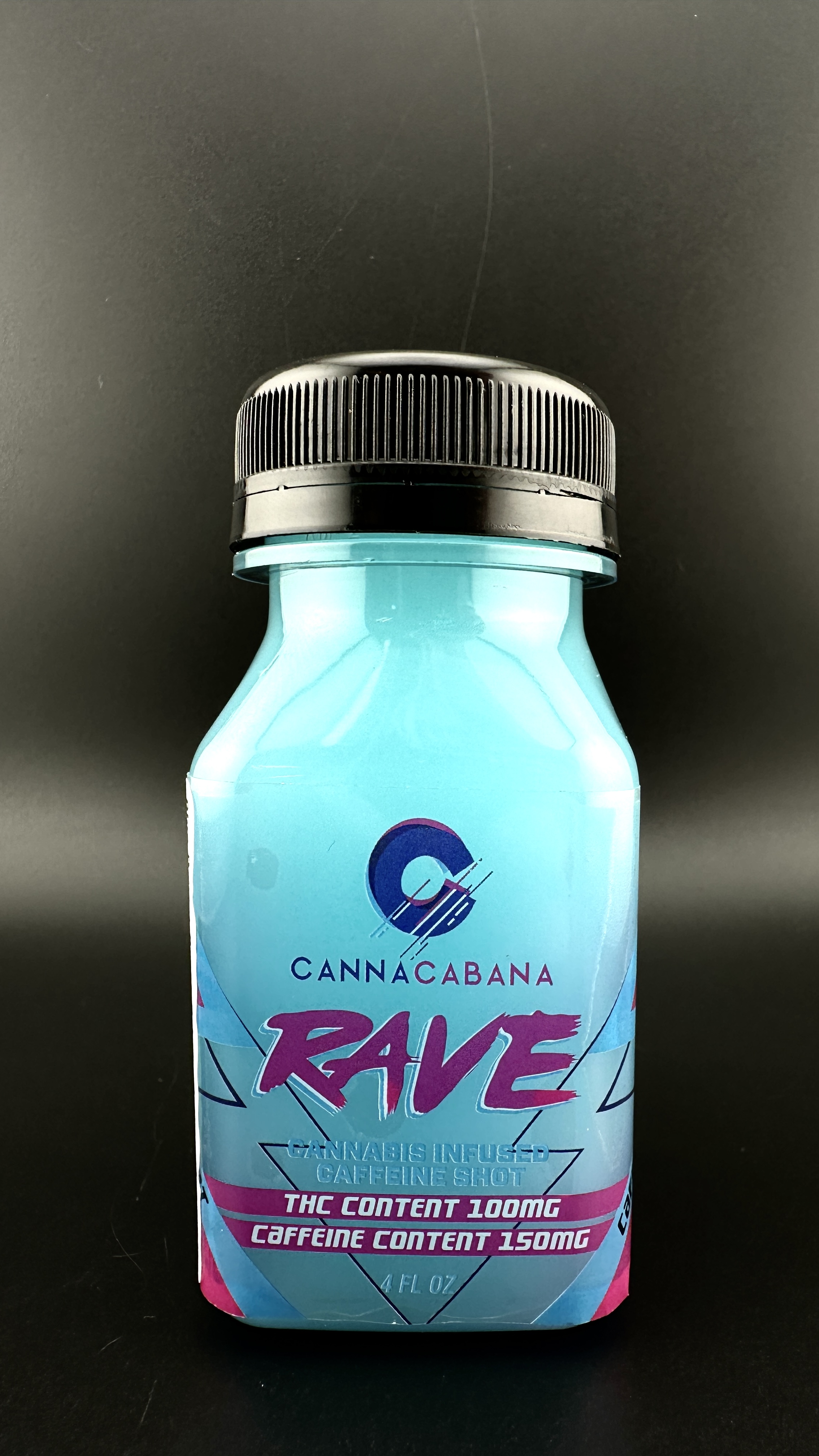 Photograph of product: Blue Rave Caffeine Shot | Canna Cabana | 100mg