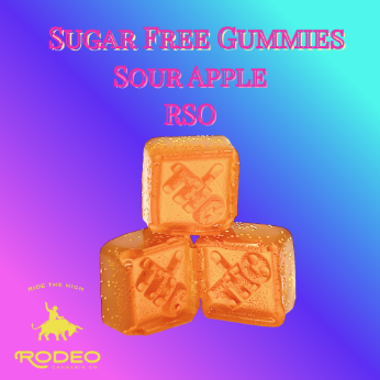 Photograph of product: Rodeo RSO Sugar Free Sour Apple (I) Gummies (C0070000218)