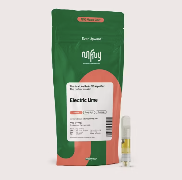 Photograph of product: Electric Lime - .5g Live Resin Cartridge