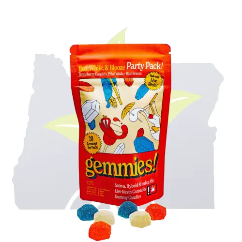 Photograph of product: Gemmies-20Pk-R, W and B