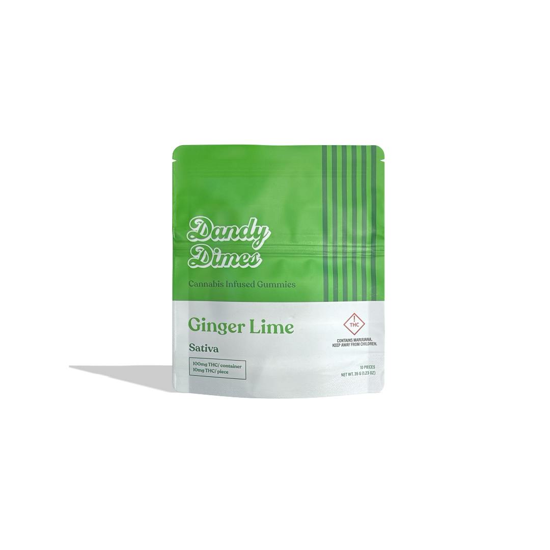 Photograph of product: Dandy Dimes Ginger Lime Gummies 2000mg
