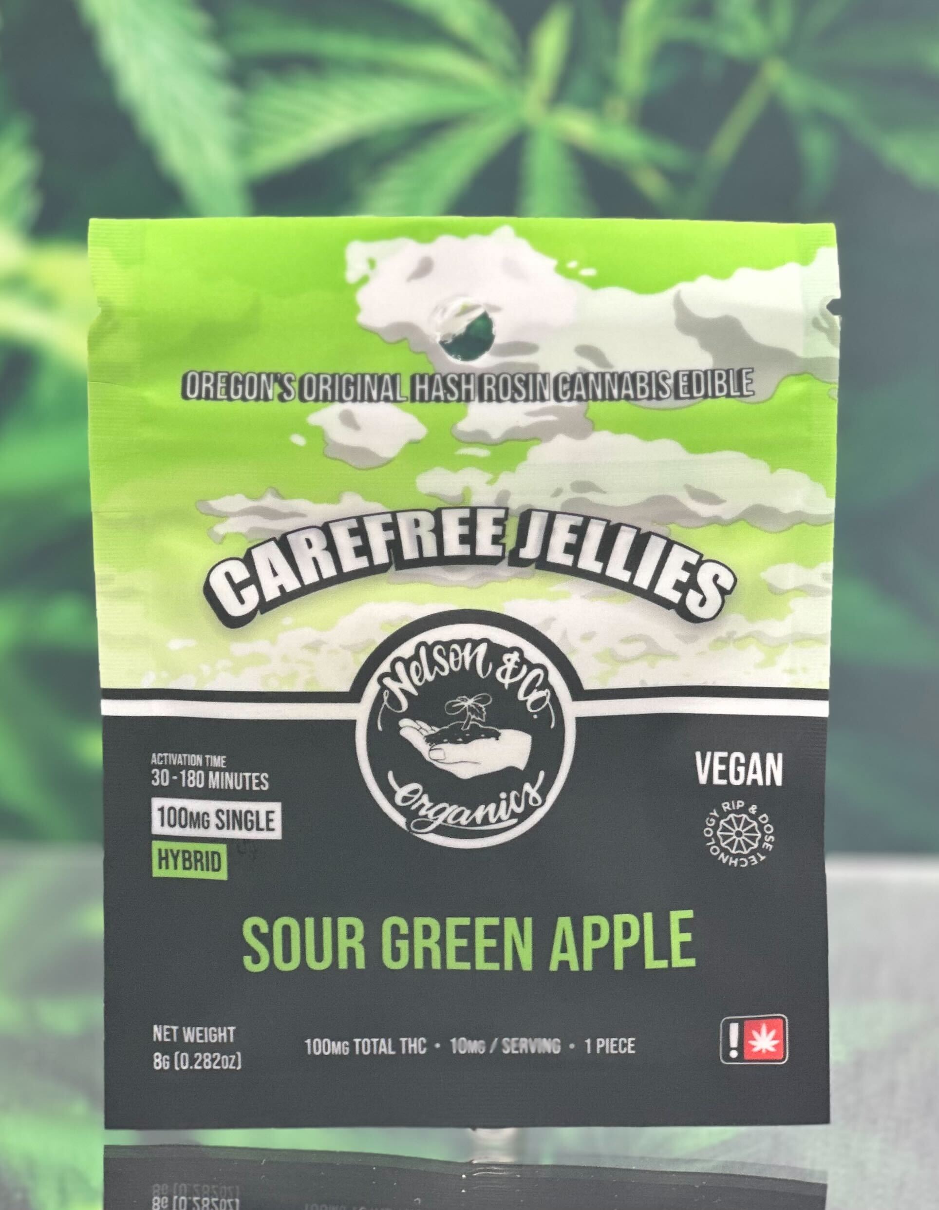 Photograph of product: Live Rosin Carefree Jelly | Sour Green Apple | 100mg
