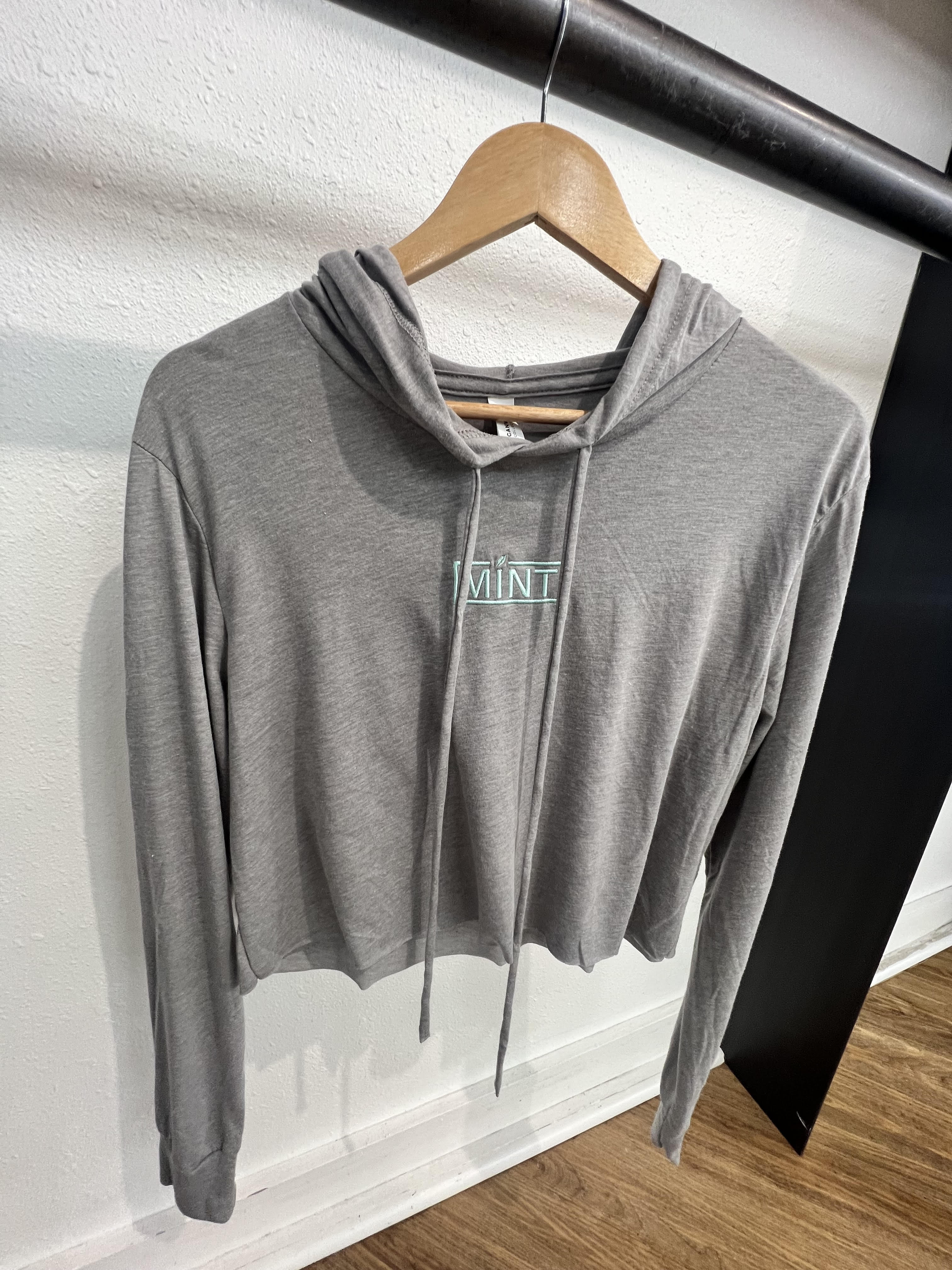 Photograph of product: Cropped Hoodie - Grey - Medium
