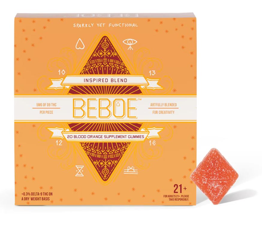 Photograph of product: Inspired Blend - Blood Orange Gummies (100mg TH-oui)