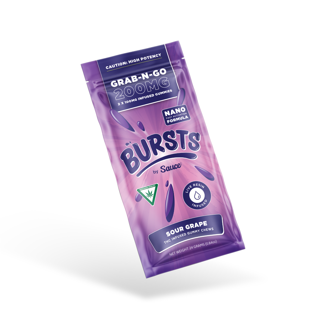 Photograph of product: Sauce - Grab N Go Burst- 200mg Sour Grape