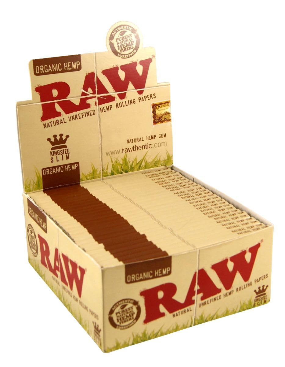 Photograph of product: Raw King Size Slim Organic Hemp Rolling Papers