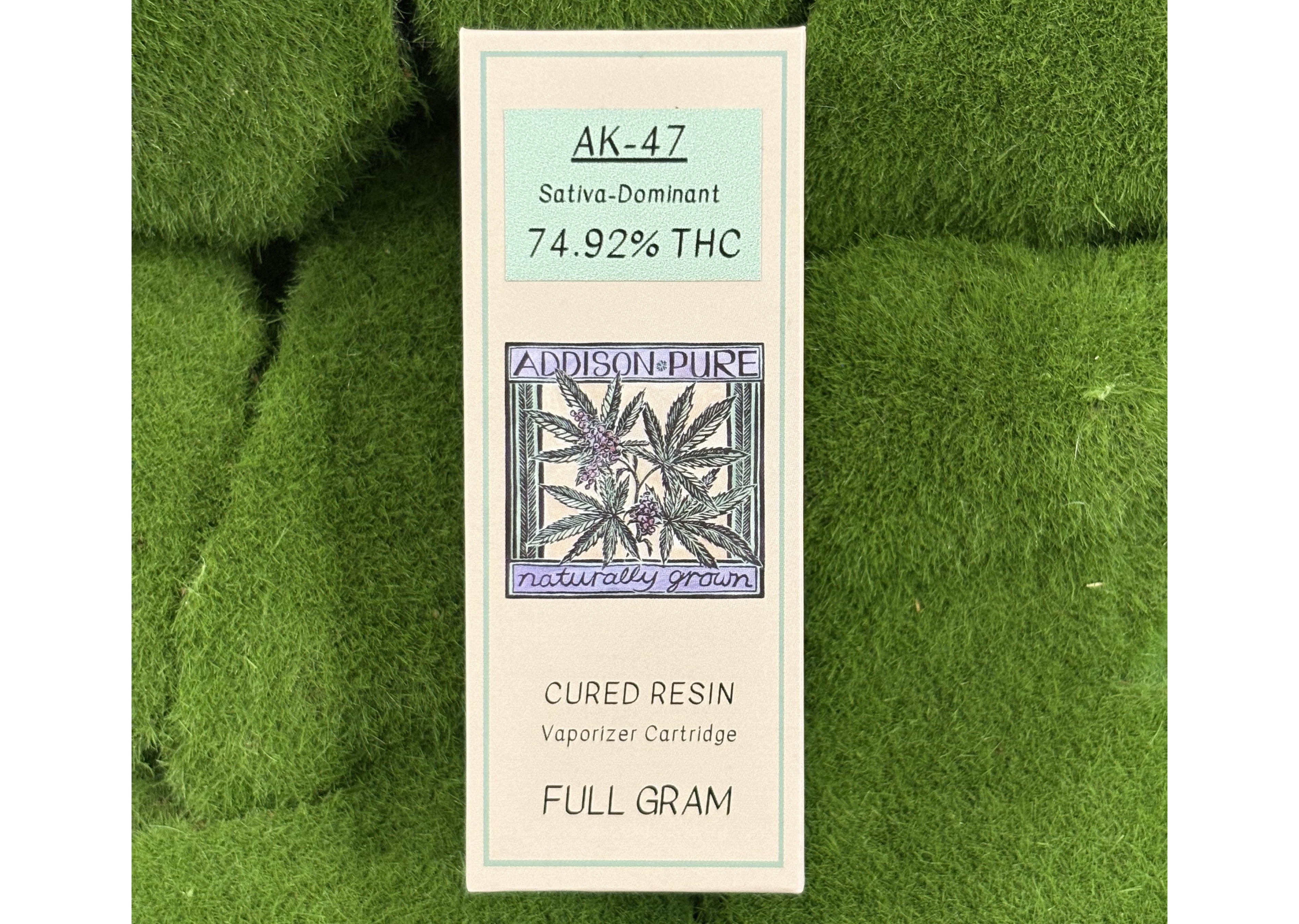 Photograph of product: Cured Resin Vape Cart | AK-47 | Addison Pure