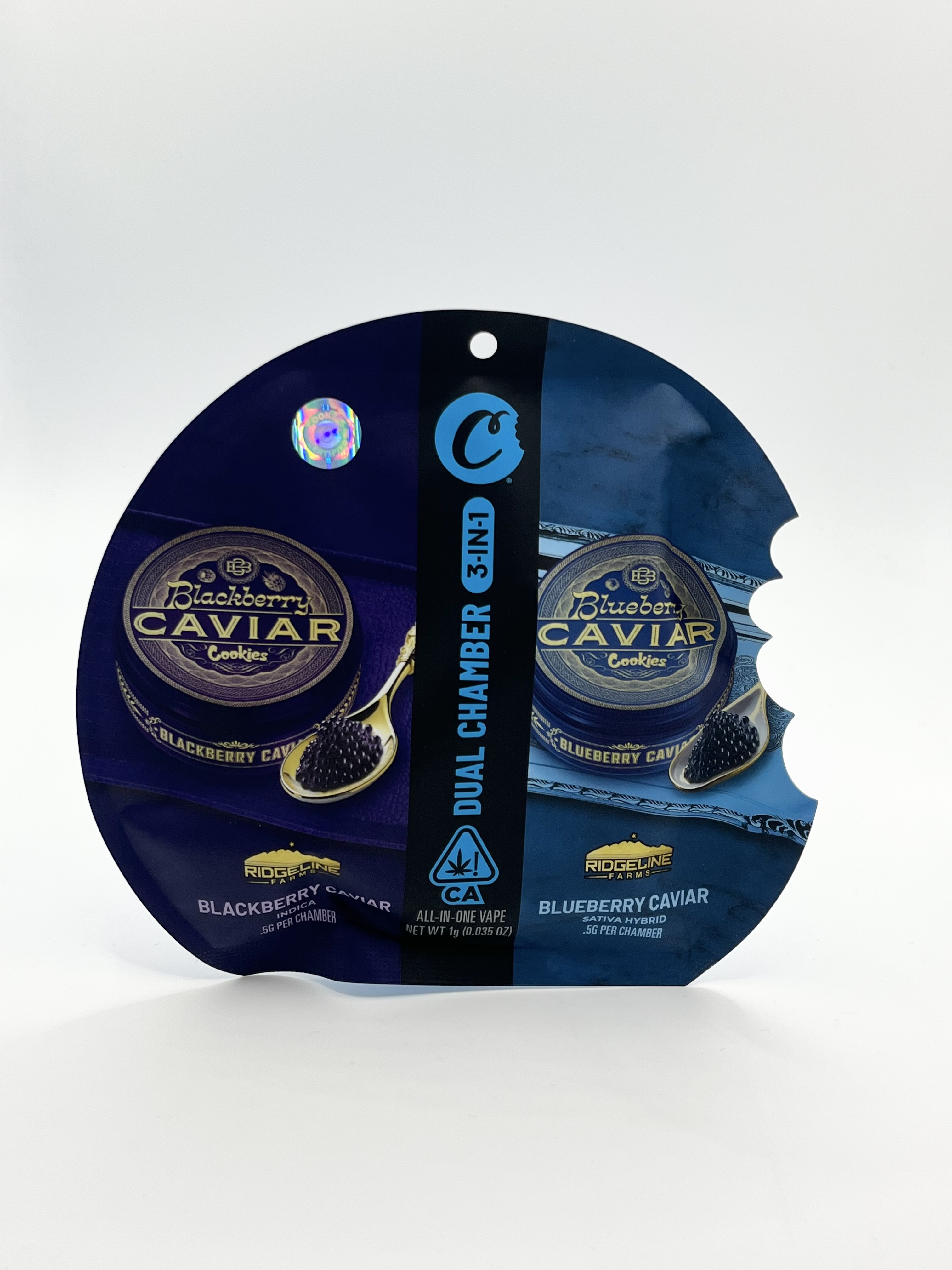 Photograph of product: BLACKBERRY CAVIAR X BLUEBERRY CAVIAR [DUAL CHAMBER 3-IN-1] 1G