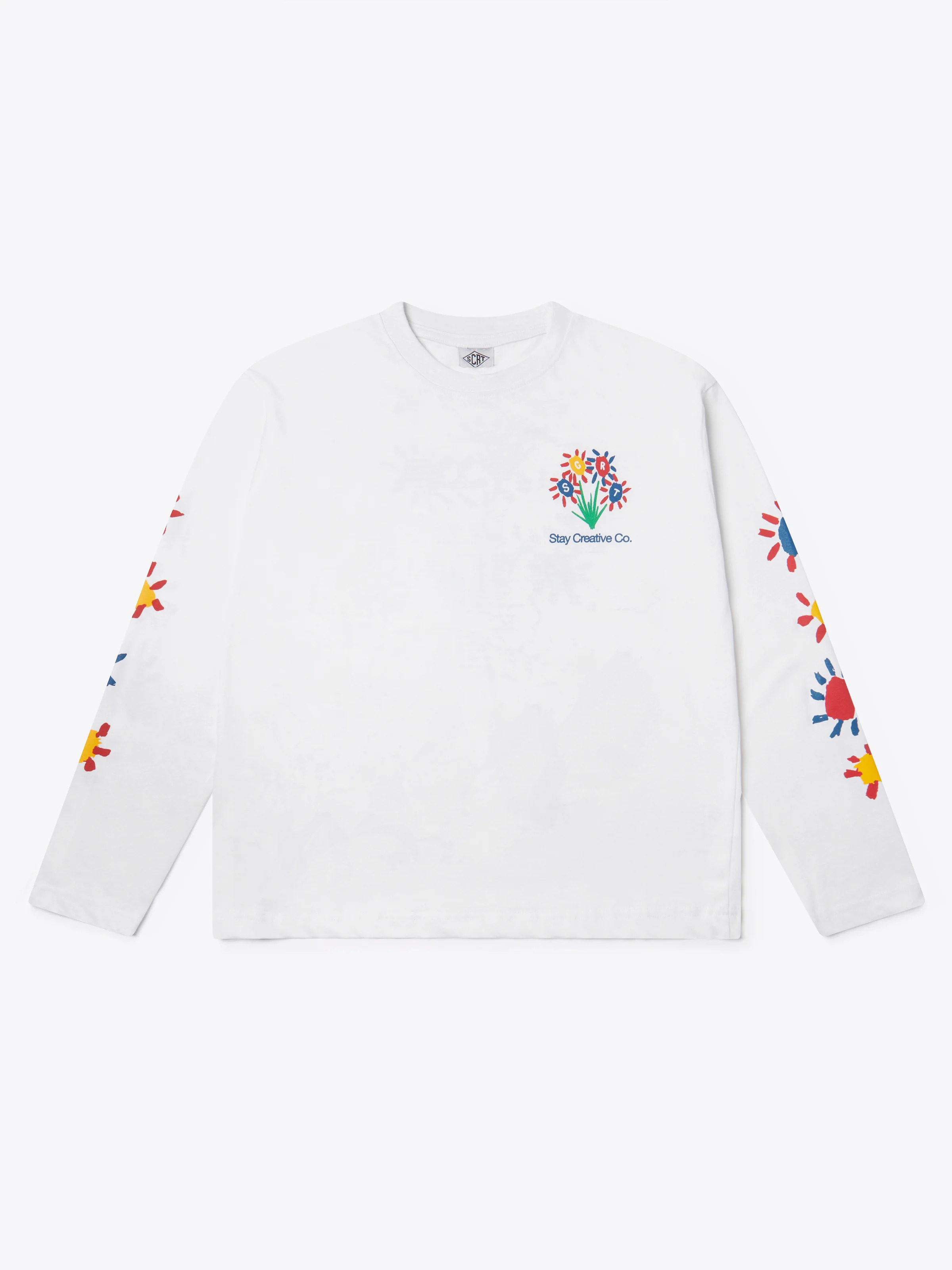 Photograph of product: Cookies - Flower Long Sleeve - Tee - White