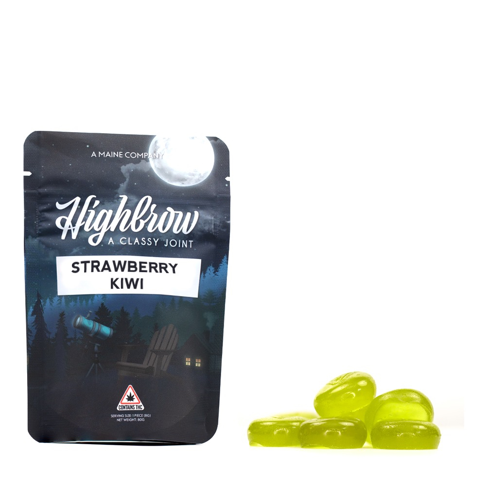 Photograph of product: Highbrow - Strawberry Kiwi au chocolat Rosin Gummies 10MG EA