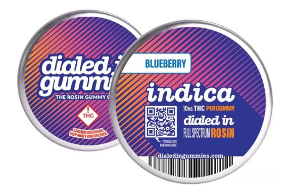 Photograph of product: Dialed In Classics Oui'd Blueberry Rosin Gummies 100mg